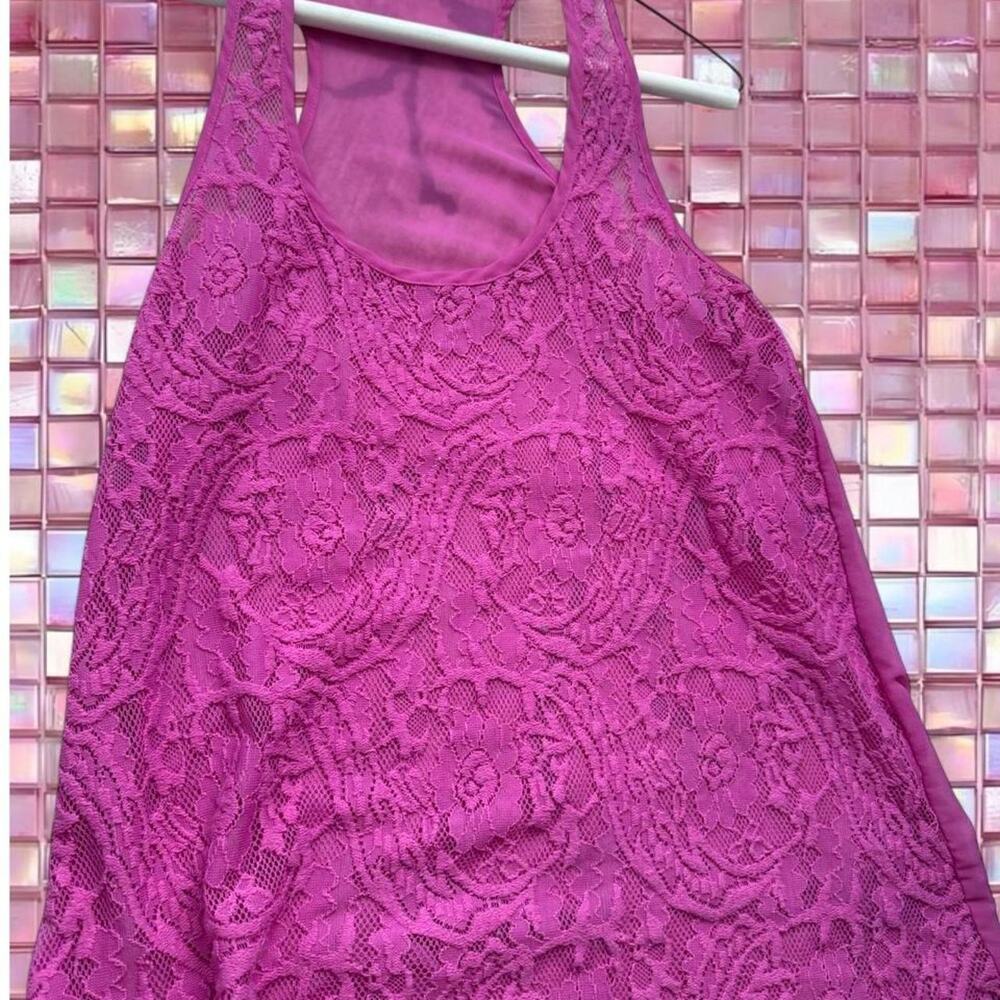 Wet seal pink lace tank